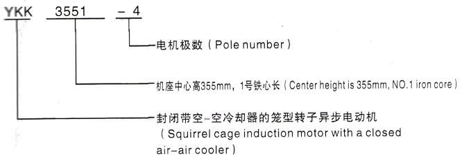 YKK系列(H355-1000)高压YJTFKK4006-8-220KW三相异步电机西安泰富西玛电机型号说明